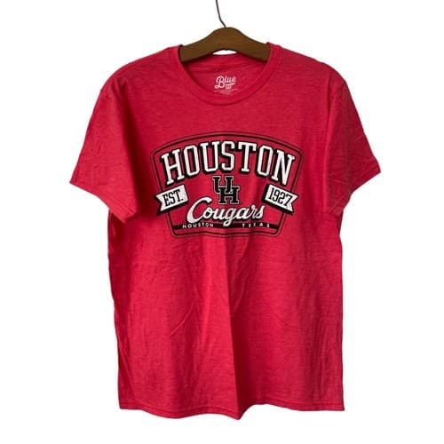 Blue 84 Houston Cougars Graphic T Shirt Mens M Heather Red Basic Tee College NEW — houston fan gear