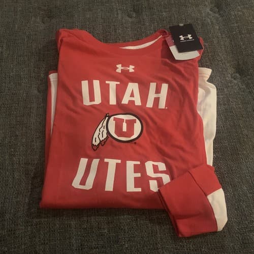 NWT Under Armour Utah Utes Football LS T-shirt Mens Size Small GB1 — utah fan gear