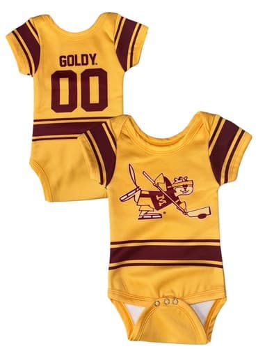 University of Minnesota Golden Gophers Official Hockey Skate Logo Baby Onecie — minnesota fan gear