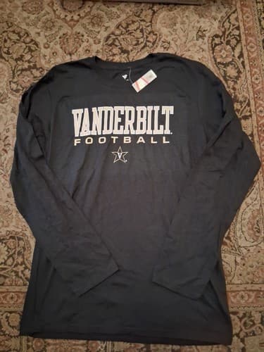 New Men's Vanderbilt Shirt Size M Medium NWT Commodores Black Long Sleeve Tee — vanderbilt fan gear