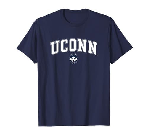 Connecticut Huskies Arch Over Navy Officially Licensed T-Shirt Small — connecticut fan gear