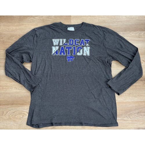 NWOT Unisex Captivating Kansas State Wildcat Nation Long Sleeve Tee - 2XL - Gray — kansas-state fan gear