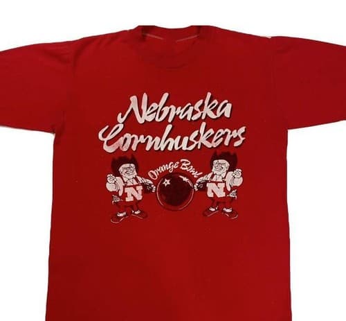 Nebraska Cornhuskers Orange Bowl Vintage College Football T-Shirt — nebraska fan gear