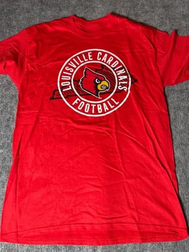 Louisville Cardinals Football Red Graphic T-Shirt — louisville fan gear