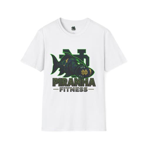 Piranha Fitness Fighting Irish T-Shirt, College Football Workout Gear, Unisex — notre-dame fan gear