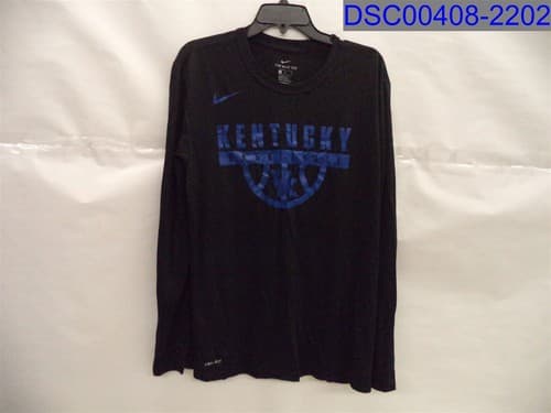 Nike Mens XL Black Kentucky Wildcats Basketball Drop Legend Long Sleeve T Shirt — kentucky fan gear