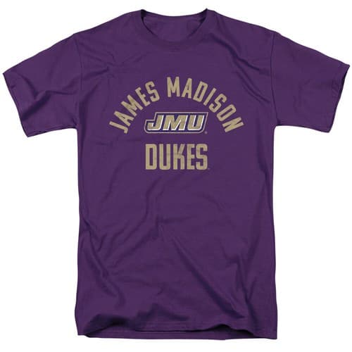 James Madison University Adult T-Shirt Dukes Logo, Purple, S-4XL — james-madison fan gear