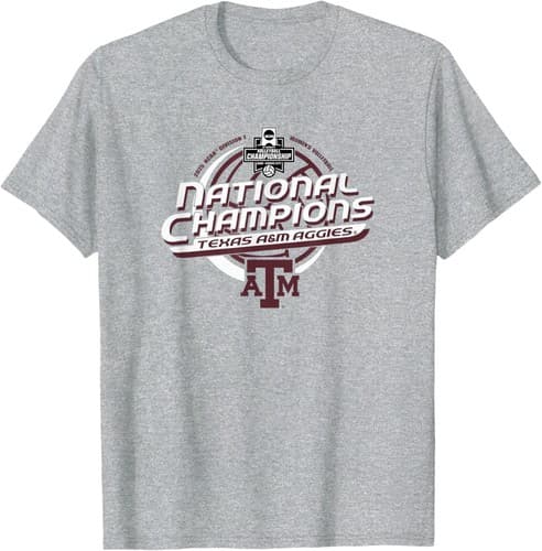 Texas A&M Aggies National Champs 2025 Volleyball Gray T-Shirt — texas-am fan gear