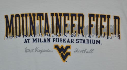 t-shirt large university of west virginia mountaineers 21.5 inches pit to pit — west-virginia fan gear
