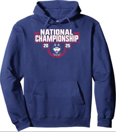 Connecticut Huskies National Championship 2025 W Basketball Pullover Hoodie — connecticut fan gear