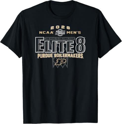 Purdue Boilermakers Elite 8 2026 Men's March Madness T-Shirt — purdue fan gear