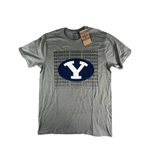 Brigham Young University BYU Shirt Mens Medium Gray Cougars Rivalry Threads NWT — byu fan gear