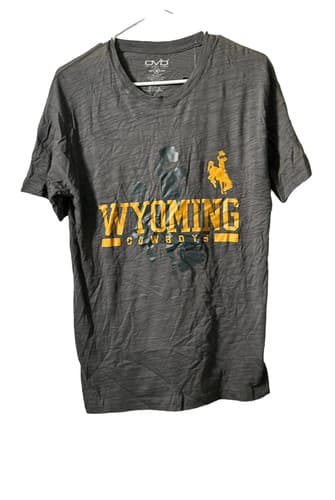 OVB Men's Wyoming Cowboys Crew Neck Short Sleeve T-Shirt, Gray, Medium — wyoming fan gear