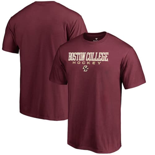 Fanatics Men's Boston College Eagles True Sport Hockey Tee, Size M, Color Maroon — boston-college fan gear