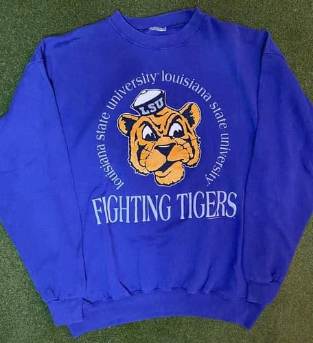 90s LSU Tigers Vintage College Crewneck Sweatshirt Unisex S-5XL — lsu fan gear