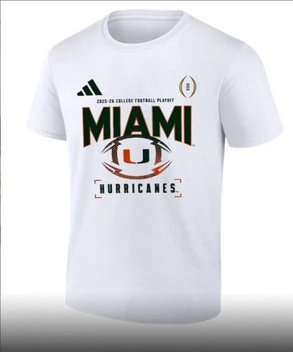 Miami Hurricanes 2025-2026 College Football Playoff Look Room T-Shirt For Fan — miami fan gear