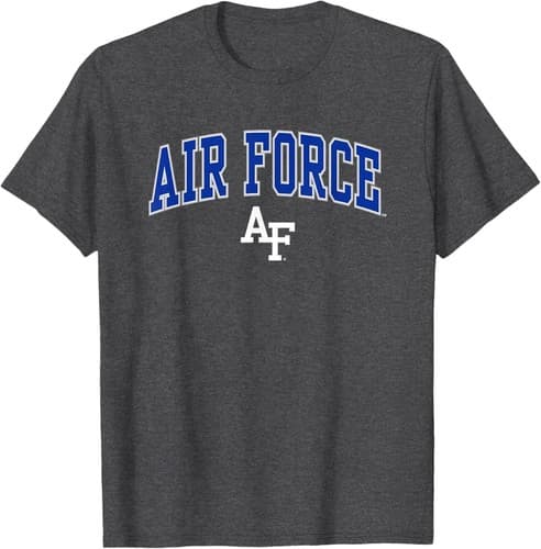 Air Force Falcons Arch Over Dark Heather T-Shirt — air-force fan gear