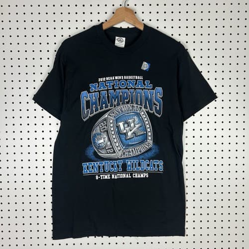 Kentucky Wildcats Basketball T Shirt Medium Deadstock Ring Champions 2012 Cal — kentucky fan gear