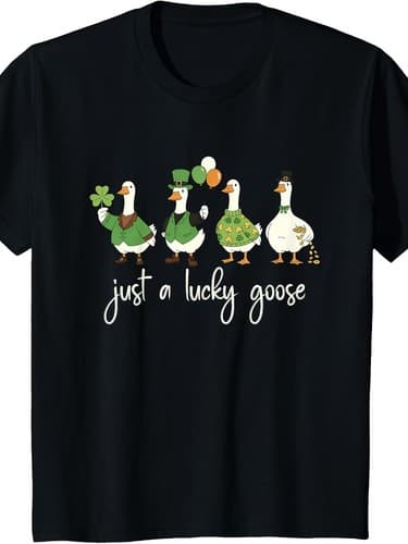Lucky Goose St. Patrick's Day T-shirt, Lucky Leprechaun Irish Fun St. Patrick's — notre-dame fan gear