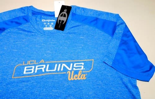 NEW MENS LARGE BLUE CHAMPION UCLA BRUINS COLLEGE TEE T SHIRT FOOTBALL BASKETBALL — ucla fan gear