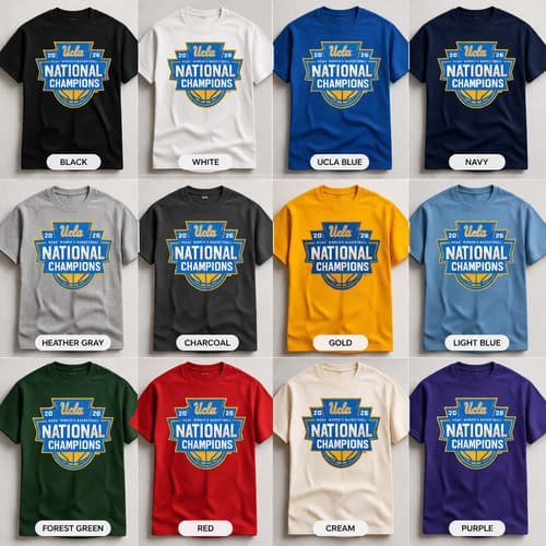 UCLA Bruins Women's 2026 NCAA Basketball Champions T-Shirt — ucla fan gear
