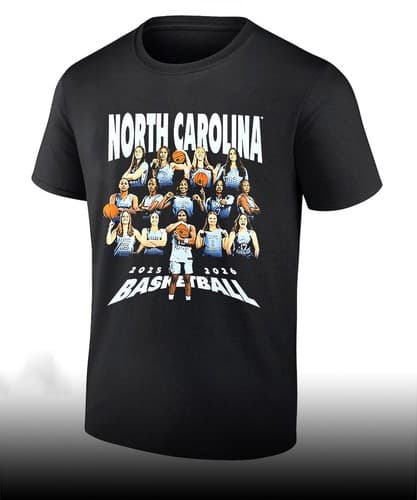 North Carolina 2025 2026 Basketball Shirt Tar Heels Team Unisex Tee — north-carolina fan gear
