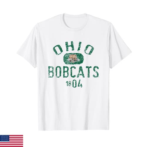 Ohio Bobcats 1804 Vintage Logo T-Shirt — ohio fan gear