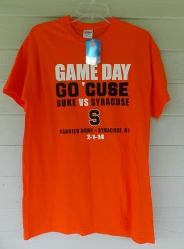 NWT Duke VS Syracuse Game Day T-Shirt Size Medium Basketball Sold Out 2-1-14 — syracuse fan gear