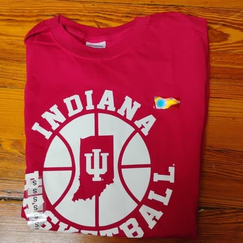 New Vintage Indiana IU University Hoosiers Basketball T-Shirt Small S Red — indiana fan gear