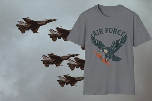 Retro Air Force Fighting Falcons T-Shirt Unisex Military Graphic Tee USAF — air-force fan gear