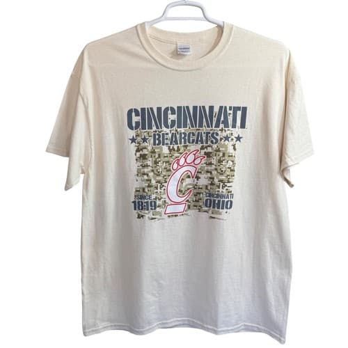 Gildan T-Shirt Mens XL Beige Cincinnati Bearcats Cotton Digital Camo Print — cincinnati fan gear