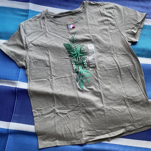Hanes Hawaii Rainbow Warriors Short Sleeve Gray Shirt Size Xlarge — hawaii fan gear