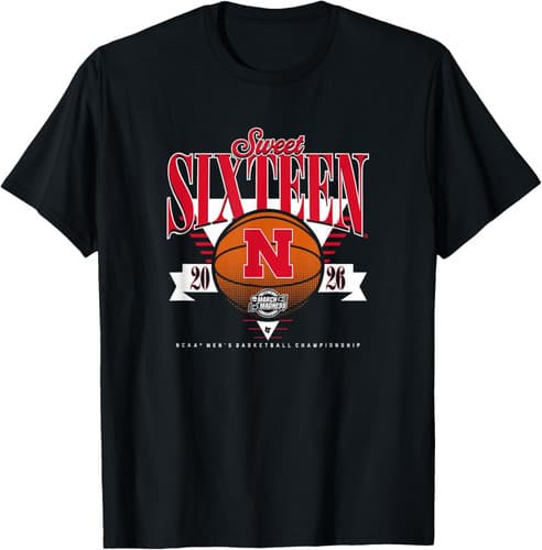 Nebraska Cornhuskers MBB - 2026 Sweet Sixteen T-Shirt — nebraska fan gear