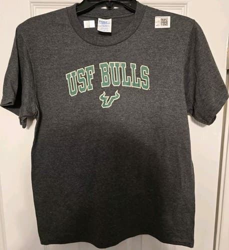 University South Florida Bulls Dark Grey Short Sleeve T-Shirt Boys Large 11-12 — south-florida fan gear