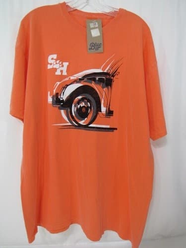 Sam Houston Bearkats VW Volkswagen Cotton Orange Shirt Size XL Blue 84 — sam-houston fan gear