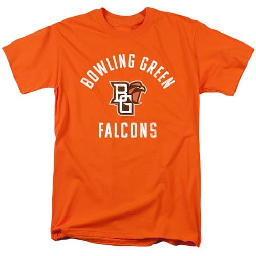 Bowling Green State University Adult T-Shirt Falcons Logo, Orange, S-4XL — bowling-green fan gear