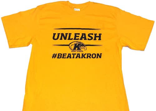 Rare! Vintage Kent State University Golden Flashes Rivalry T-Shirt New! MEDIUM — kent-state fan gear