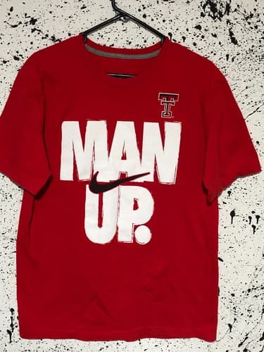 Texas Tech Red Raiders NIKE Man Up Men's Large Graphic T-shirt SHIPS FREE — texas-tech fan gear