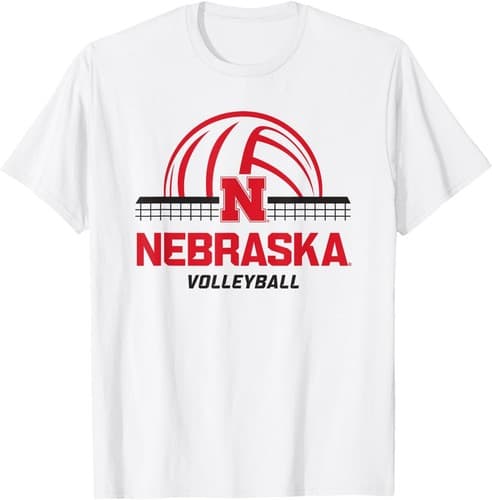 Nebraska Cornhuskers Volleyball Smash Officially Licensed T-Shirt — nebraska fan gear