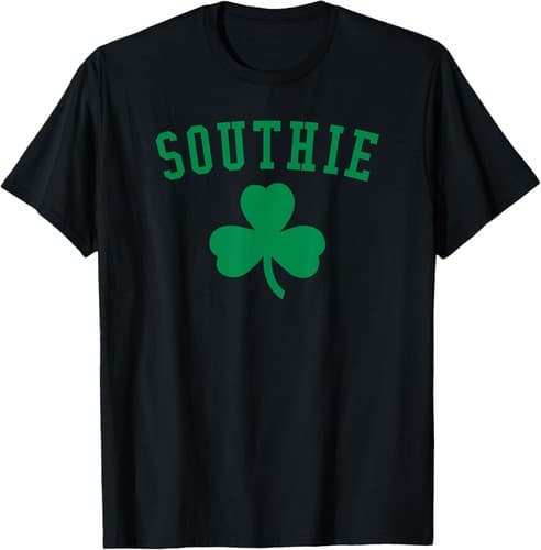 Southie Irish St. Patrick's Day South Boston Shamrock Unisex T-Shirt — notre-dame fan gear