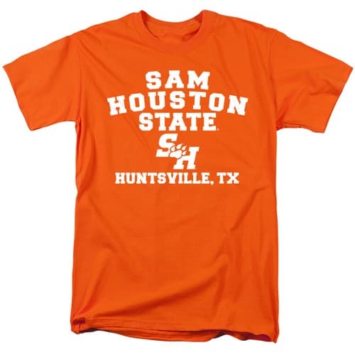 SHSU Adult T-Shirt Huntsville Sam Houston State Bearkats Orange, S-4XL — sam-houston fan gear