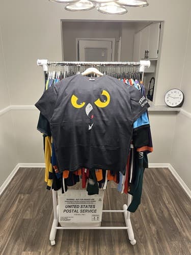 90s Vintage Temple University Owls Big Face Black Cotton Men’s Size XL T-Shirt — temple fan gear