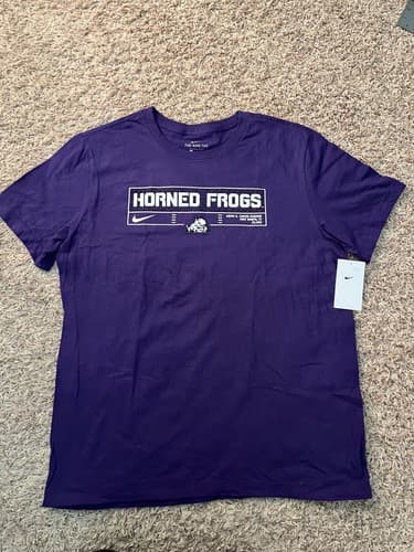 NWT Nike T-shirt - TCU Horned Frogs - Men's tag=Large (8684) — tcu fan gear