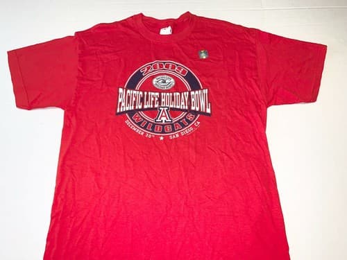 Vintage Arizona Wildcats 2009 College Football Bowl Game Red T-Shirt New! LARGE — arizona fan gear