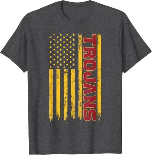 USC University of Southern California American Flag Trojans T-Shirt — usc fan gear