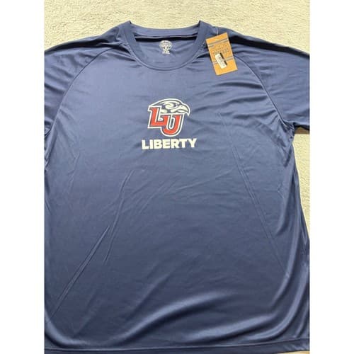 Rivalry Threads Liberty University Flames Navy Blue Performance T-Shirt Mens XL — liberty fan gear