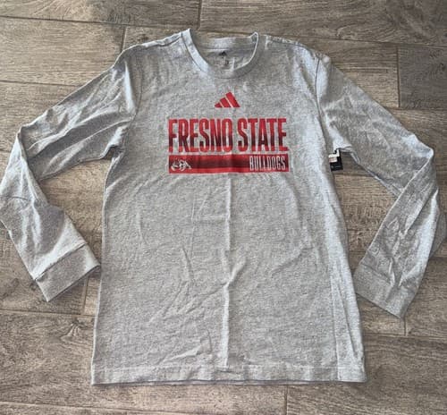 Fresno State Bulldogs long Sleeve Adidas Shirt NWT Size Small — fresno-state fan gear