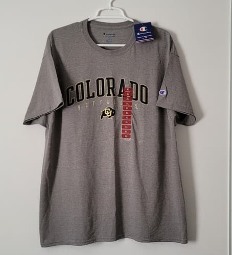 Colorado Buffaloes Color Heather Grey Brand Champion T-Shirt Size XL — colorado fan gear