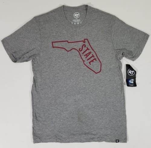 '47 Brand FLORIDA STATE SEMINOLES Heather Gray Men's T-Shirt Size Small NWT NCAA — florida-state fan gear