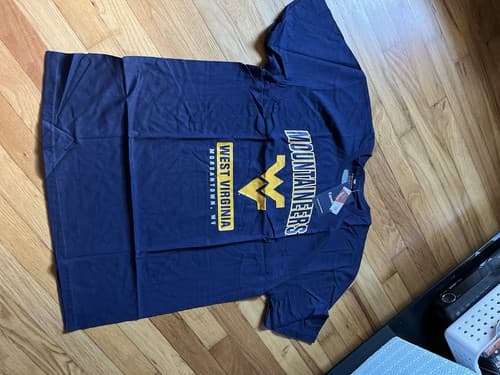 Fanatics Navy Blue W/Mountaineers West Virginia Morgantown T-Shirt Men's L NWT — west-virginia fan gear